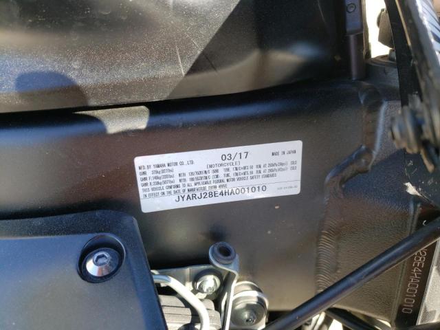 2017 YAMAHA YZFR6 JYARJ28E4HA001010
