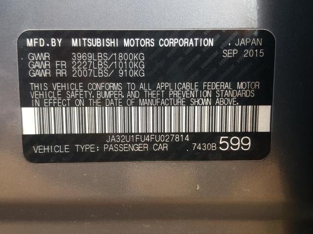 2015 MITSUBISHI LANCER DE JA32U1FU4FU027814