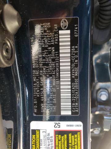 2019 TOYOTA CAMRY L 4T1B11HK0KU833211