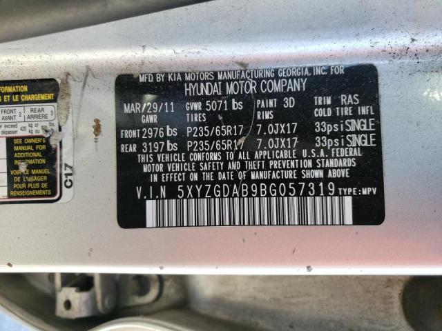 2011 HYUNDAI SANTA FE G - 5XYZGDAB9BG057319