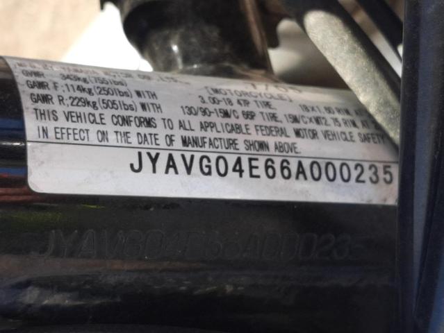 2006 YAMAHA XV250 JYAVG04E66A000235