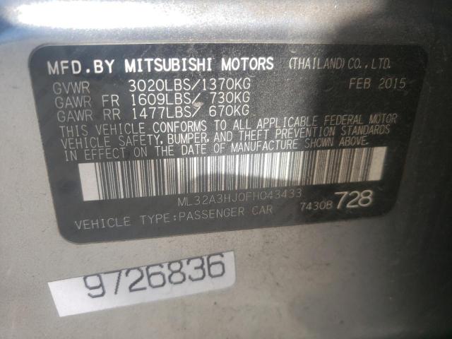 2015 MITSUBISHI MIRAGE DE ML32A3HJ0FH043433