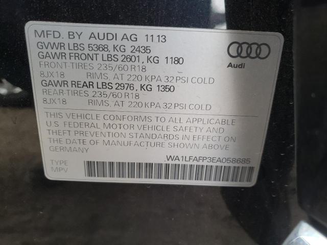 VIN WA1LFAFP3EA058685 2014 Audi Q5, Premium Plus no.10