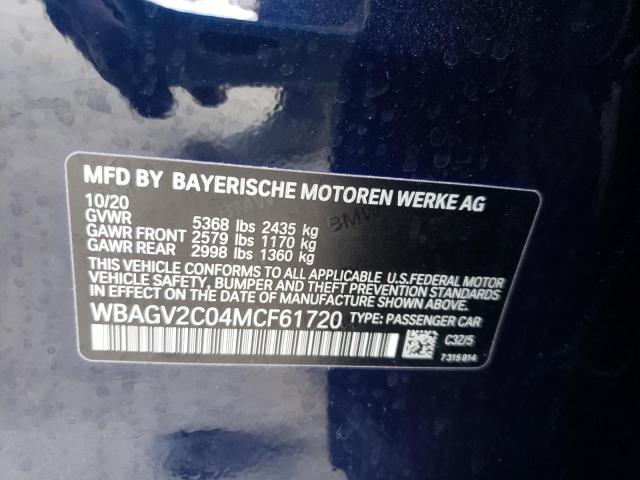 2021 BMW 840I WBAGV2C04MCF61720