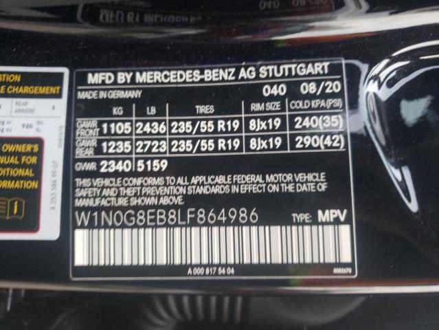 2020 MERCEDES-BENZ GLC 300 4M - W1N0G8EB8LF864986