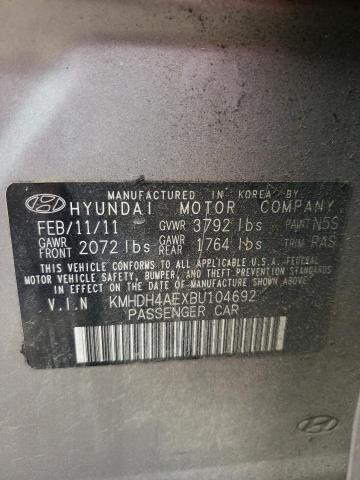 KMHDH4AEXBU104692 Hyundai Elantra Gl 2011. Фото: 9