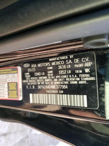 3KPA24AD4ME377984 Kia Rio Lx 2021. Фото: 9