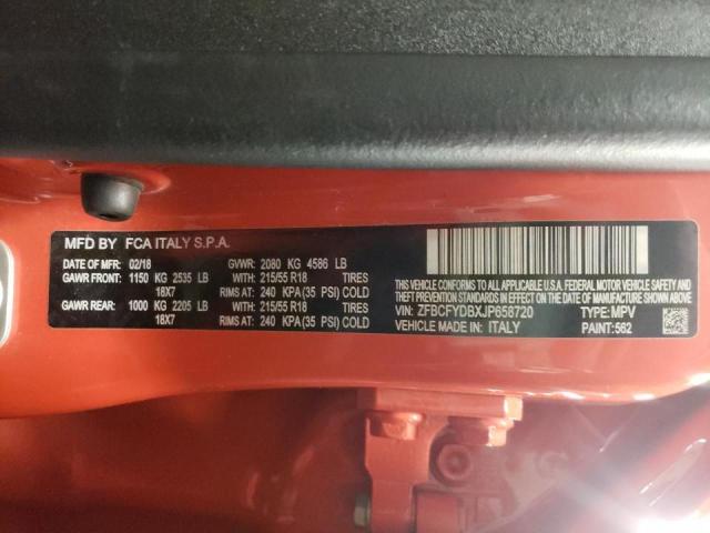 2018 FIAT 500X LOUNG ZFBCFYDBXJP658720