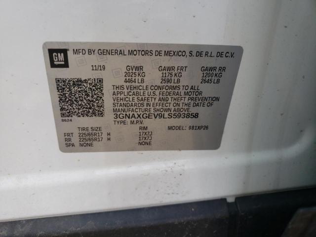 2020 CHEVROLET EQUINOX L 3GNAXGEV9LS593858