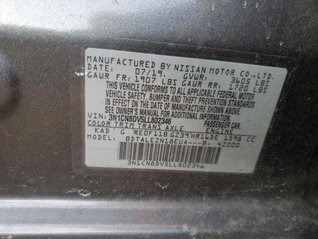 3N1CN8DV5LL802346 Nissan Versa S 2020. Фото: 9