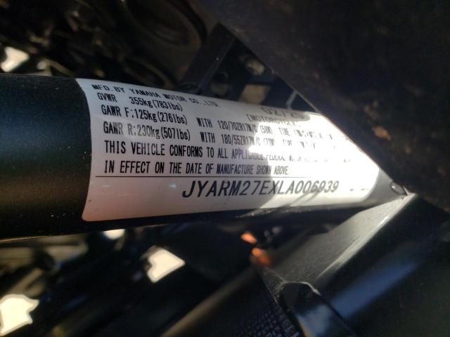 2020 YAMAHA MT07 JYARM27EXLA006939
