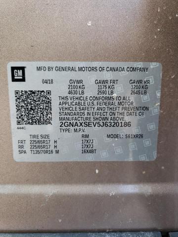 2018 CHEVROLET EQUINOX LT - 2GNAXSEV5J6320186