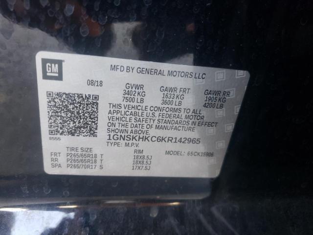 1GNSKHKC6KR142965 Chevrolet Suburban K 2019. Фото: 9