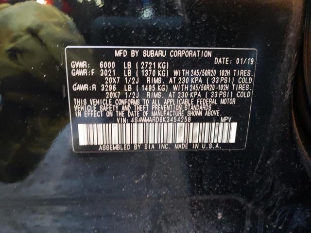 2019 SUBARU ASCENT TOU 4S4WMARD6K3454258