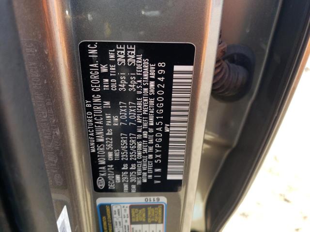 2016 KIA SORENTO LX 5XYPGDA51GG002498