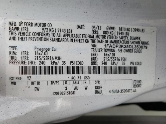 2013 FORD FOCUS SE - 1FADP3K25DL353079