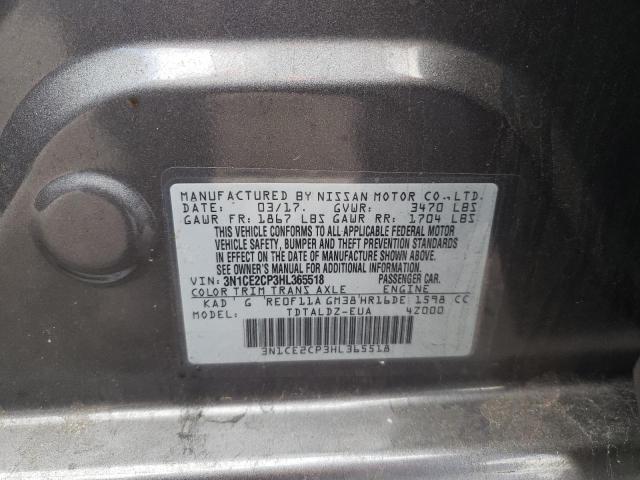 3N1CE2CP3HL365518 Nissan Versa Note S