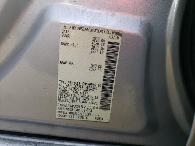 2016 NISSAN ALTIMA 2.5 - 1N4AL3AP3GN371164