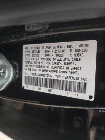1HGCP36728A070332 Honda Accord Ex 2008. Фото: 9