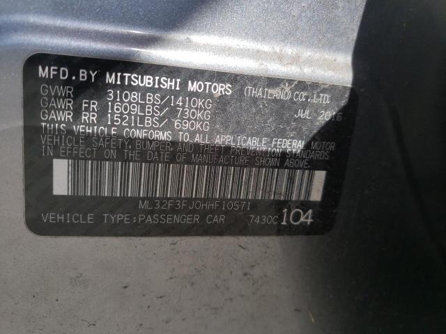 2017 MITSUBISHI MIRAGE G4 ML32F3FJ0HHF10571