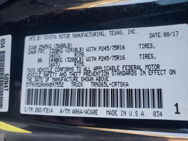 5TFRX5GNXHX097552 Toyota Tacoma Acc 2017. Фото: 9