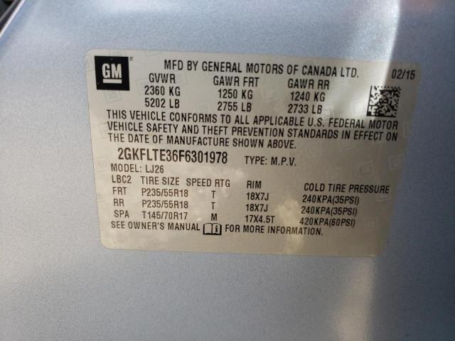 2GKFLTE36F6301978 Gmc Terrain Sl 2015. Фото: 9