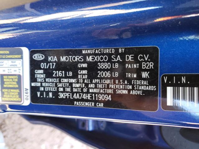 2017 KIA FORTE LX 3KPFL4A74HE119094