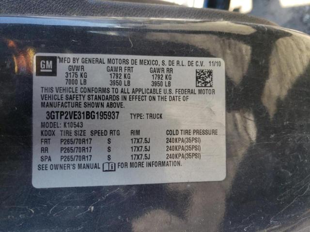 3GTP2VE31BG195937 Gmc Sierra K15 2011. Фото: 9