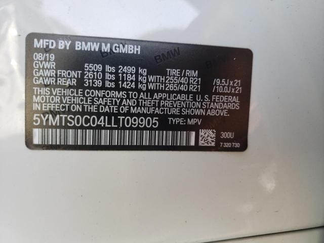 2020 BMW X3 M COMPE 5YMTS0C04LLT09905