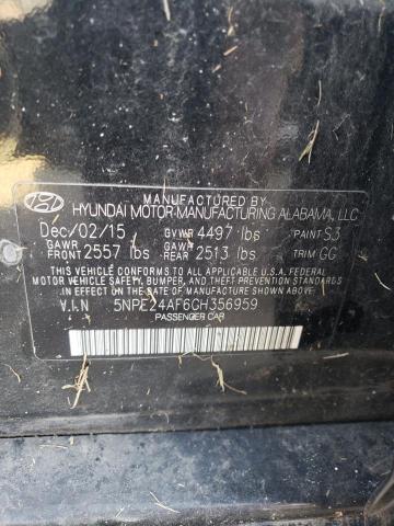 2016 HYUNDAI SONATA SE 5NPE24AF6GH356959