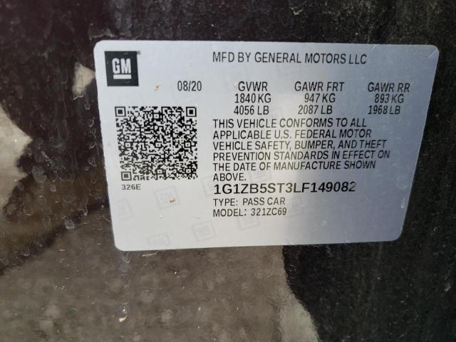 1G1ZB5ST3LF149082 Chevrolet Malibu Ls 2020. Фото: 9