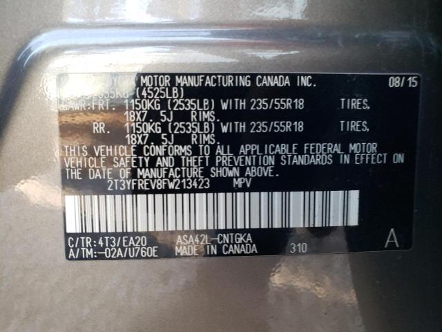 2015 TOYOTA RAV4 LIMIT - 2T3YFREV8FW213423