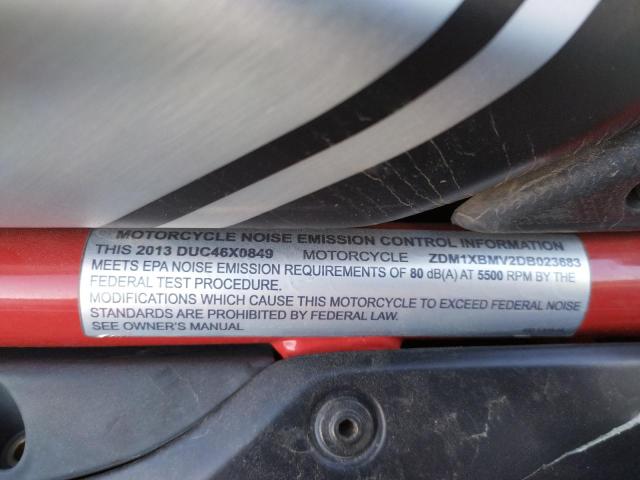 2013 DUCATI SUPERBIKE ZDM1XBMV2DB023683