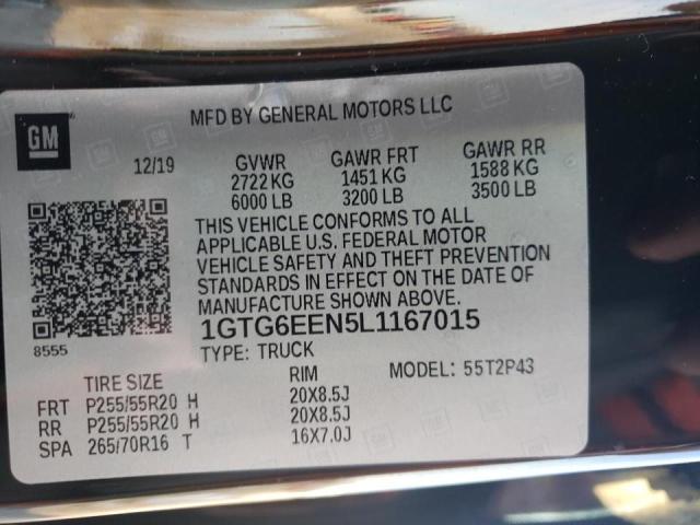 2020 GMC CANYON DEN 1GTG6EEN5L1167015