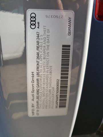 2019 AUDI RS5 WUAPWAF51KA906552