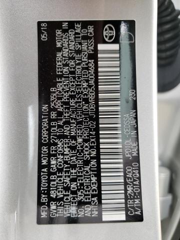 2018 TOYOTA MIRAI JTDBVRBD5JA004684