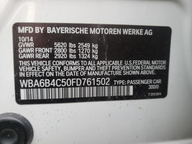 2015 BMW ALPINA B6 WBA6B4C50FD761502