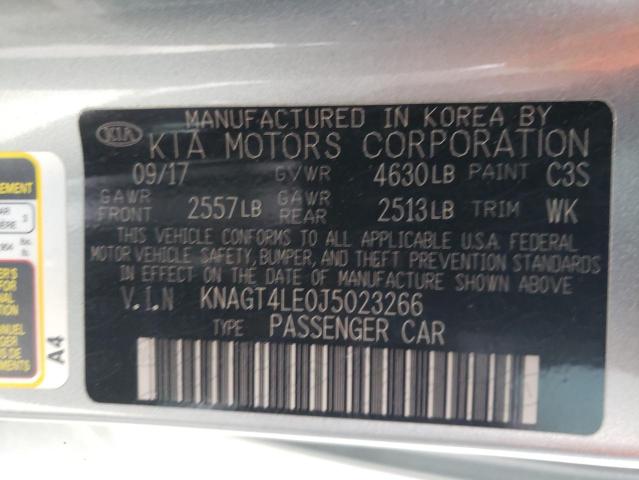 2018 KIA OPTIMA HYB KNAGT4LE0J5023266