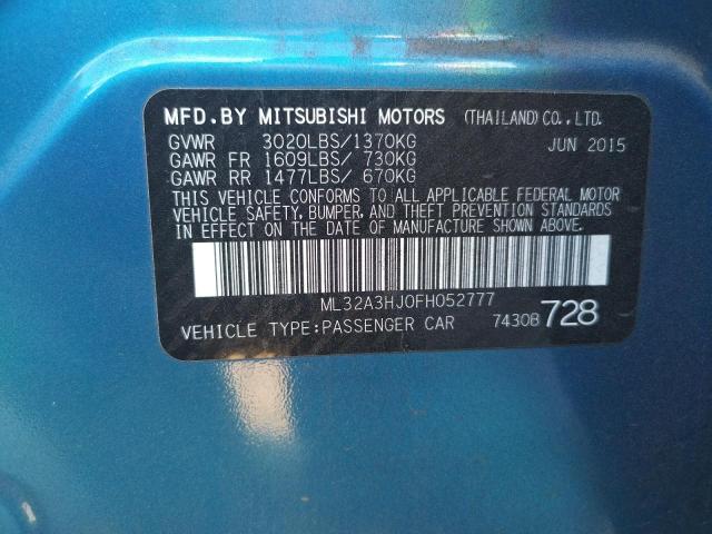 2015 MITSUBISHI MIRAGE DE ML32A3HJ0FH052777
