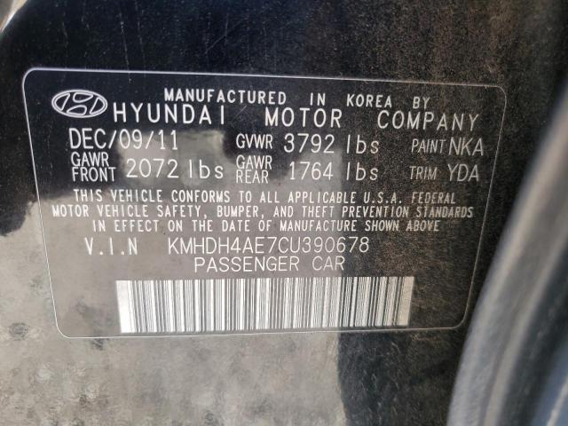 KMHDH4AE7CU390678 Hyundai Elantra Gl 2012. Фото: 9