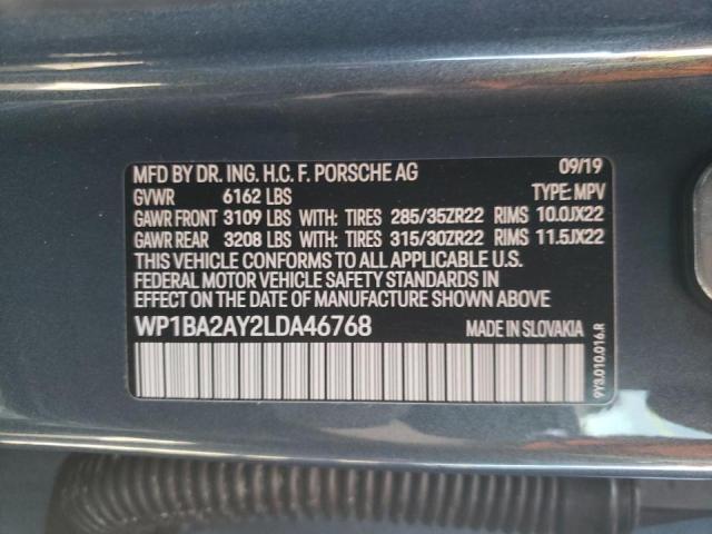2020 PORSCHE CAYENNE CO WP1BA2AY2LDA46768