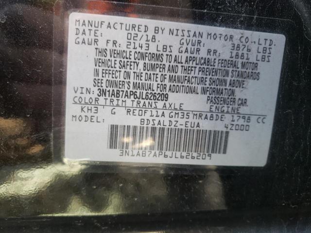 2018 NISSAN SENTRA 3N1AB7AP6JL626209