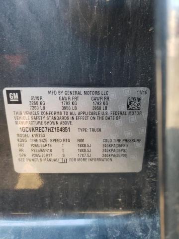 2017 CHEVROLET SILVERADO 1GCVKREC7HZ154851