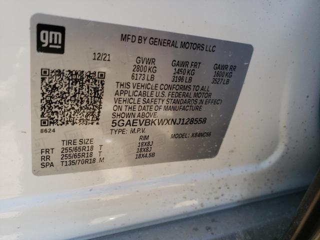 2022 BUICK ENCLAVE PR 5GAEVBKWXNJ128558