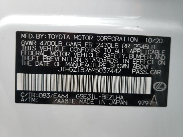JTHGZ1B26M5037442 Lexus Is 350 F-S 2021. Фото: 9