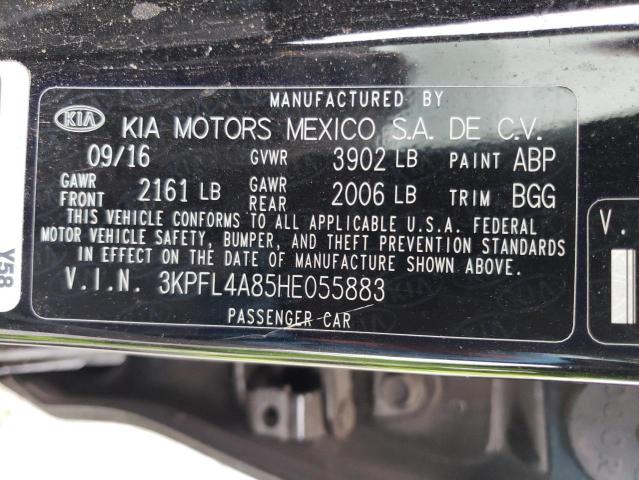 2017 KIA FORTE EX 3KPFL4A85HE055883