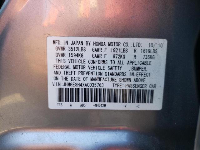 2010 HONDA FIT SPORT - JHMGE8H4XAC035763