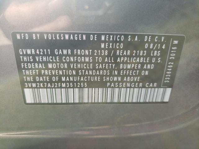 2015 VOLKSWAGEN JETTA BASE 3VW2K7AJ2FM351255