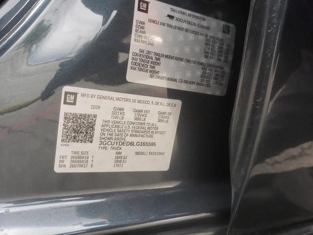 3GCUYDED6LG165595 Chevrolet Silverado 2020. Фото: 9