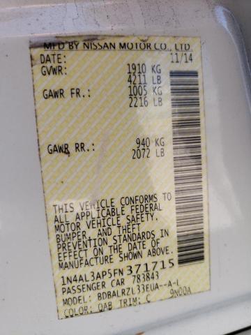2015 NISSAN ALTIMA 2.5 1N4AL3AP5FN371715